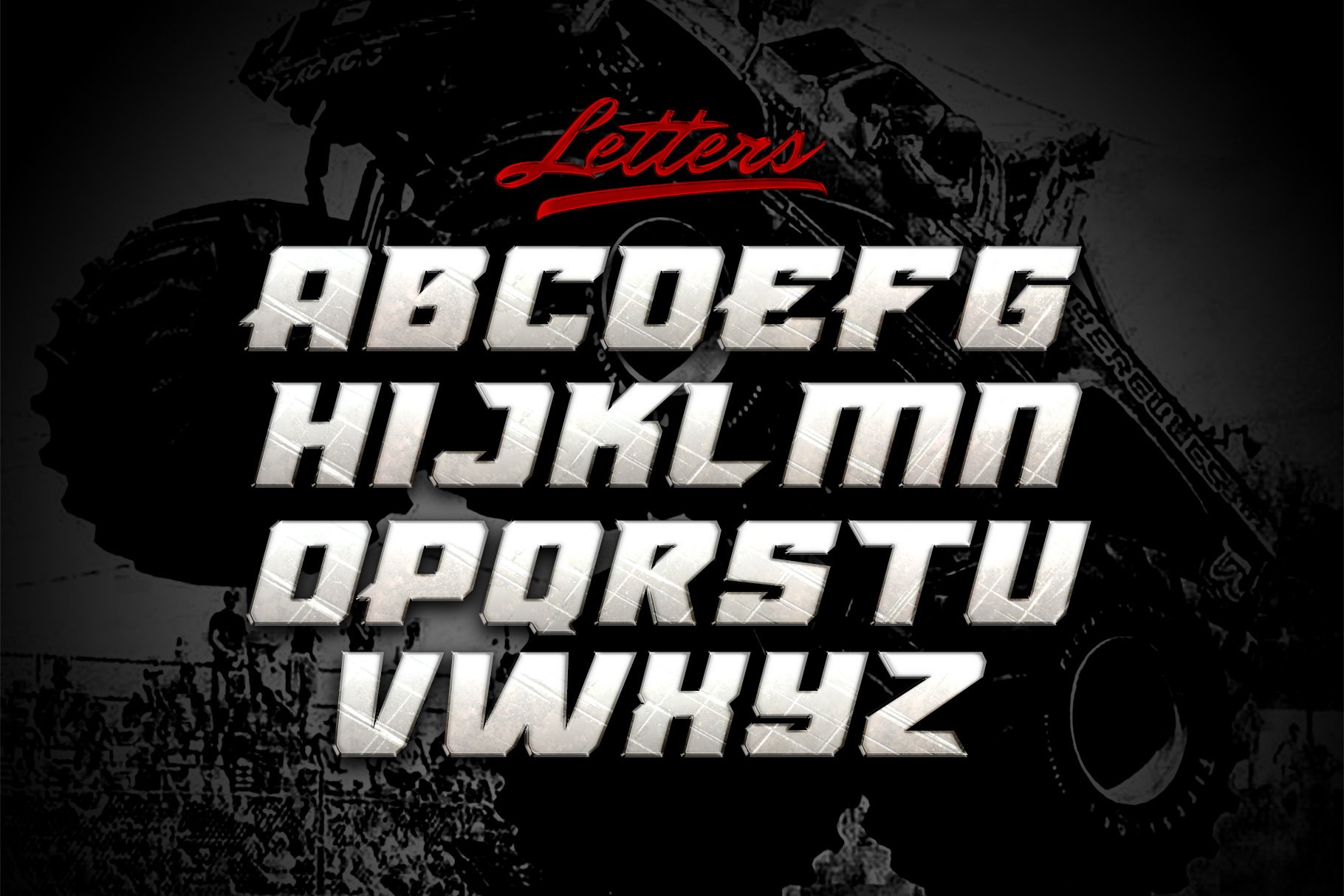 Monster Truck Font preview image.