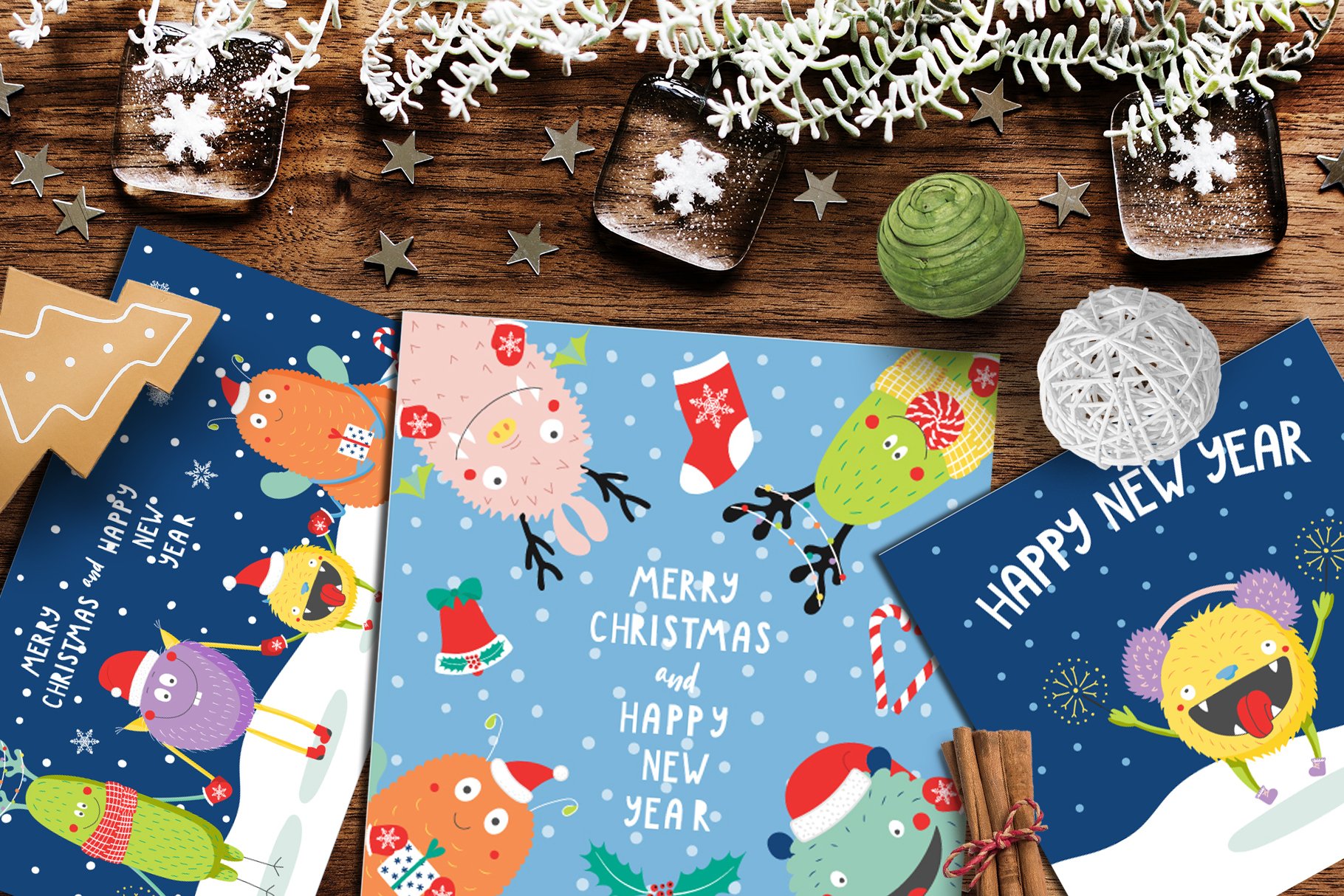 monsters christmas cards 03 490