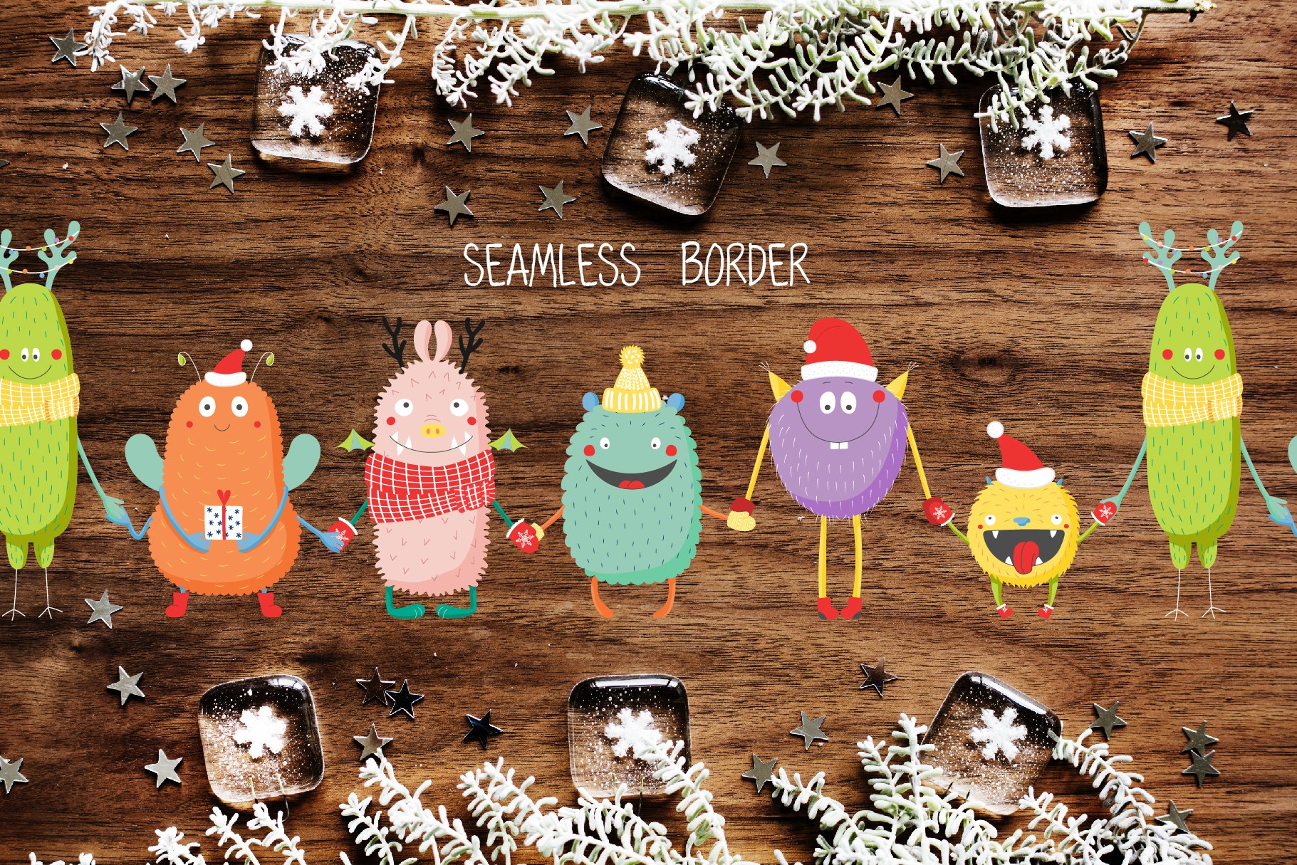 monsters christmas cards 06 500