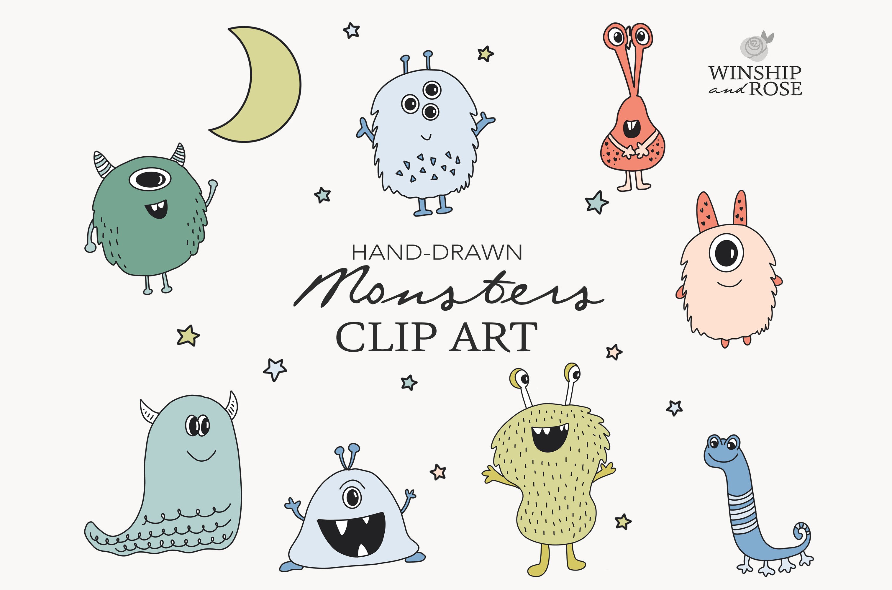 Monsters Clip Art Set - Kids Monster – MasterBundles