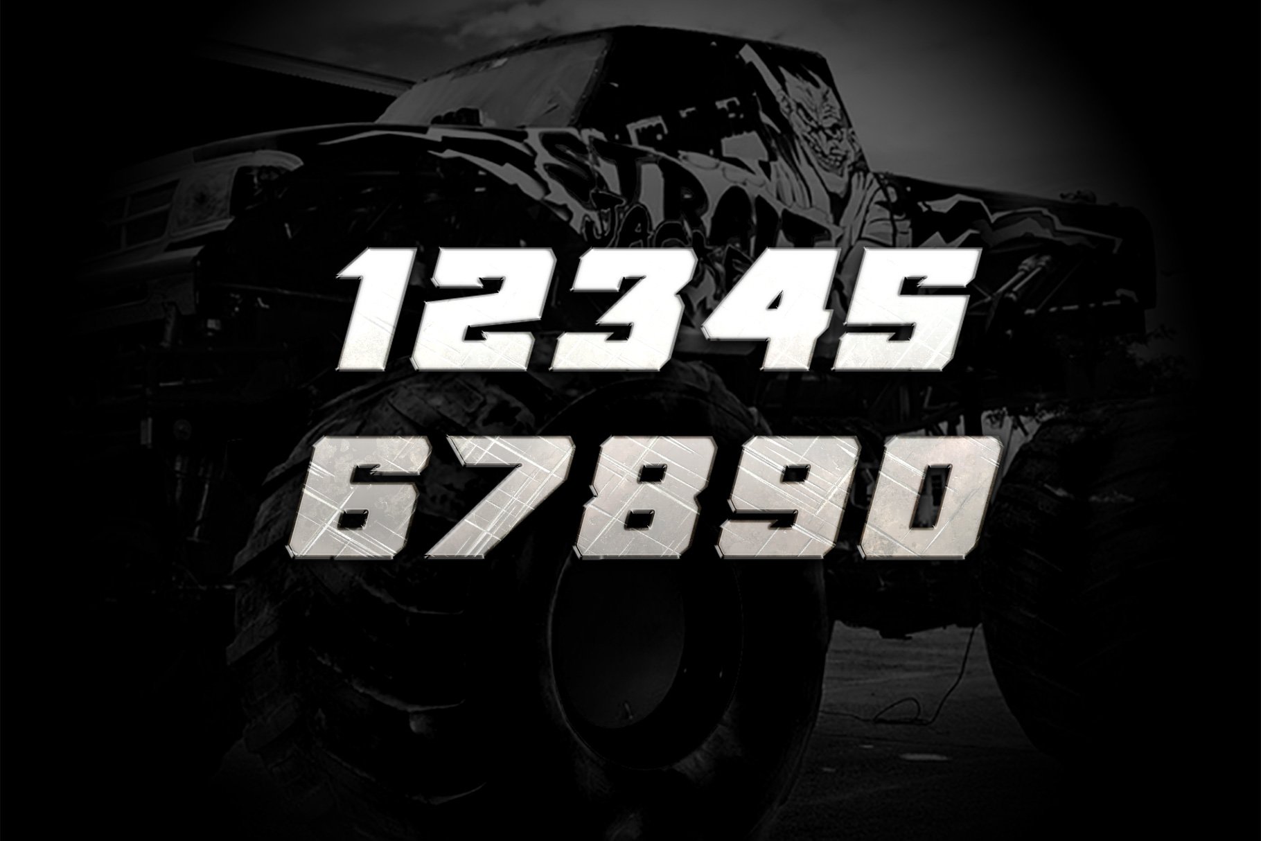 monstertruck numbers display creative market 798