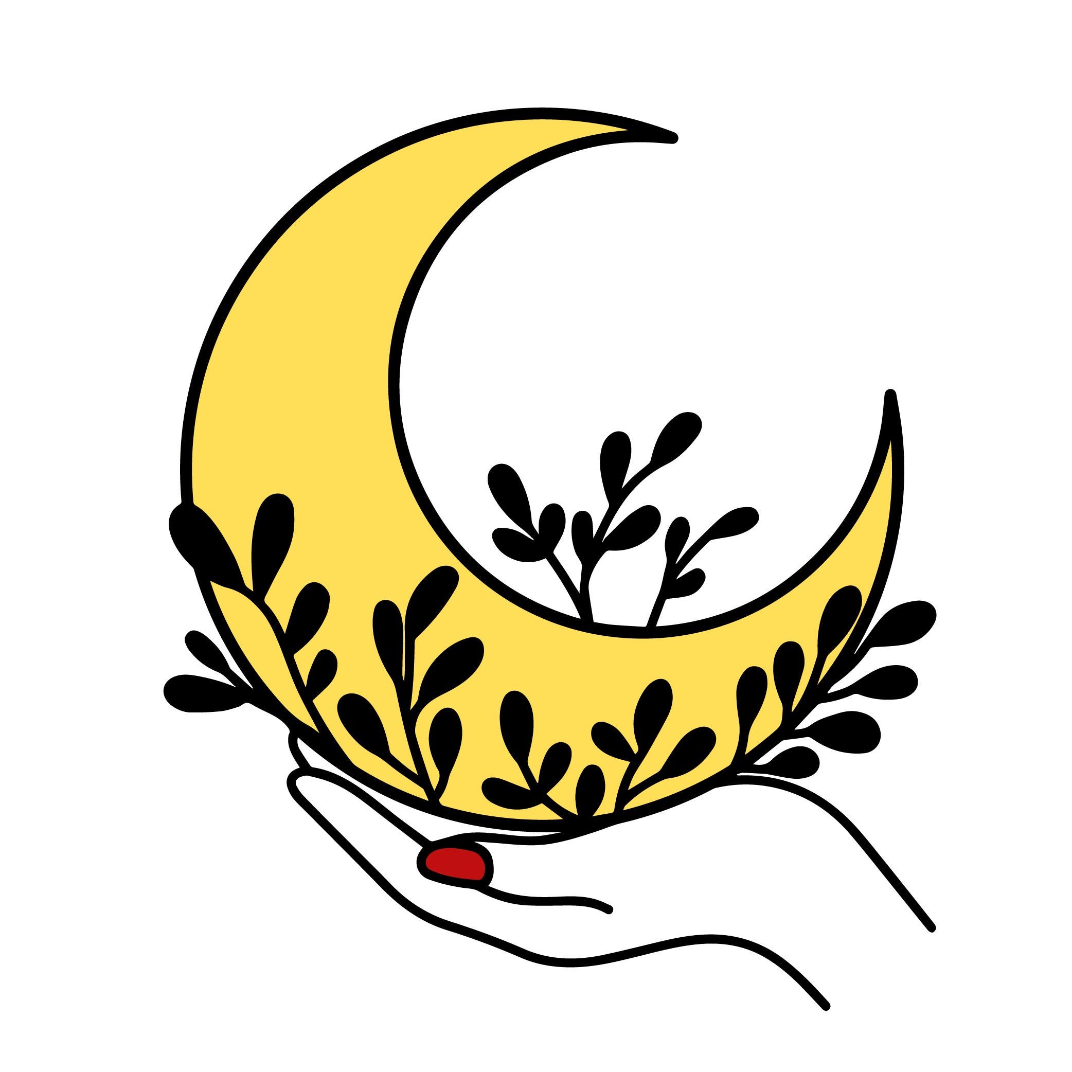 Moon In Hand - Design ( SVG - PNG - JPG - EPS ) Included cover image.