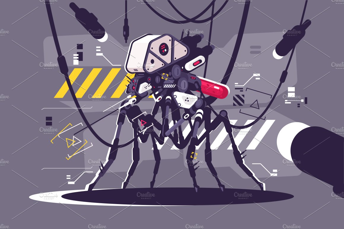 Cybernetic robot mosquito drone cover image.