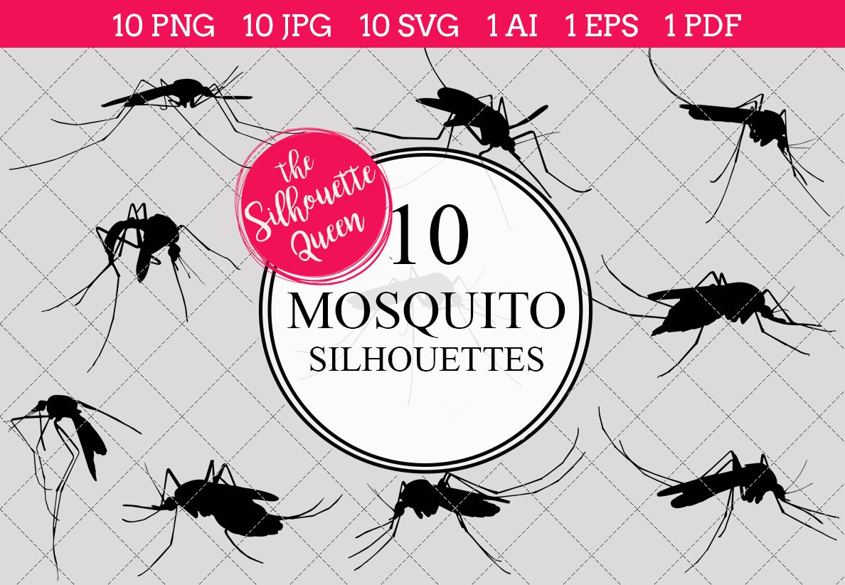 Mosquito Silhouette Vector Graphics cover image.