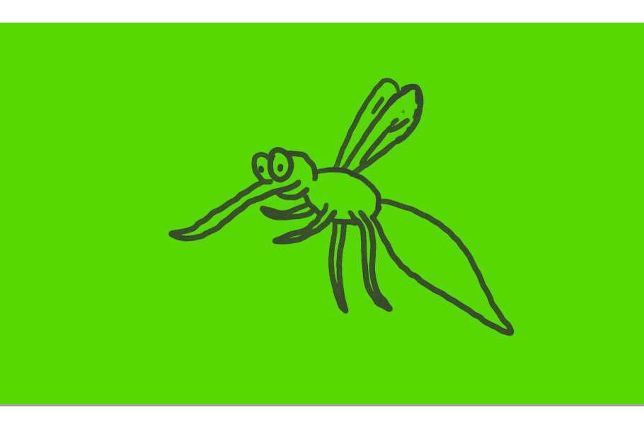 Animation Mosquito Flying Drawing preview image.