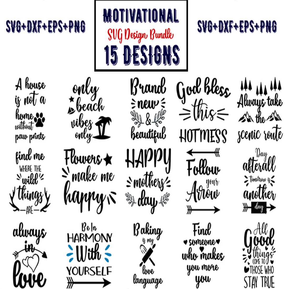 Poster with the words motivation and sayings.