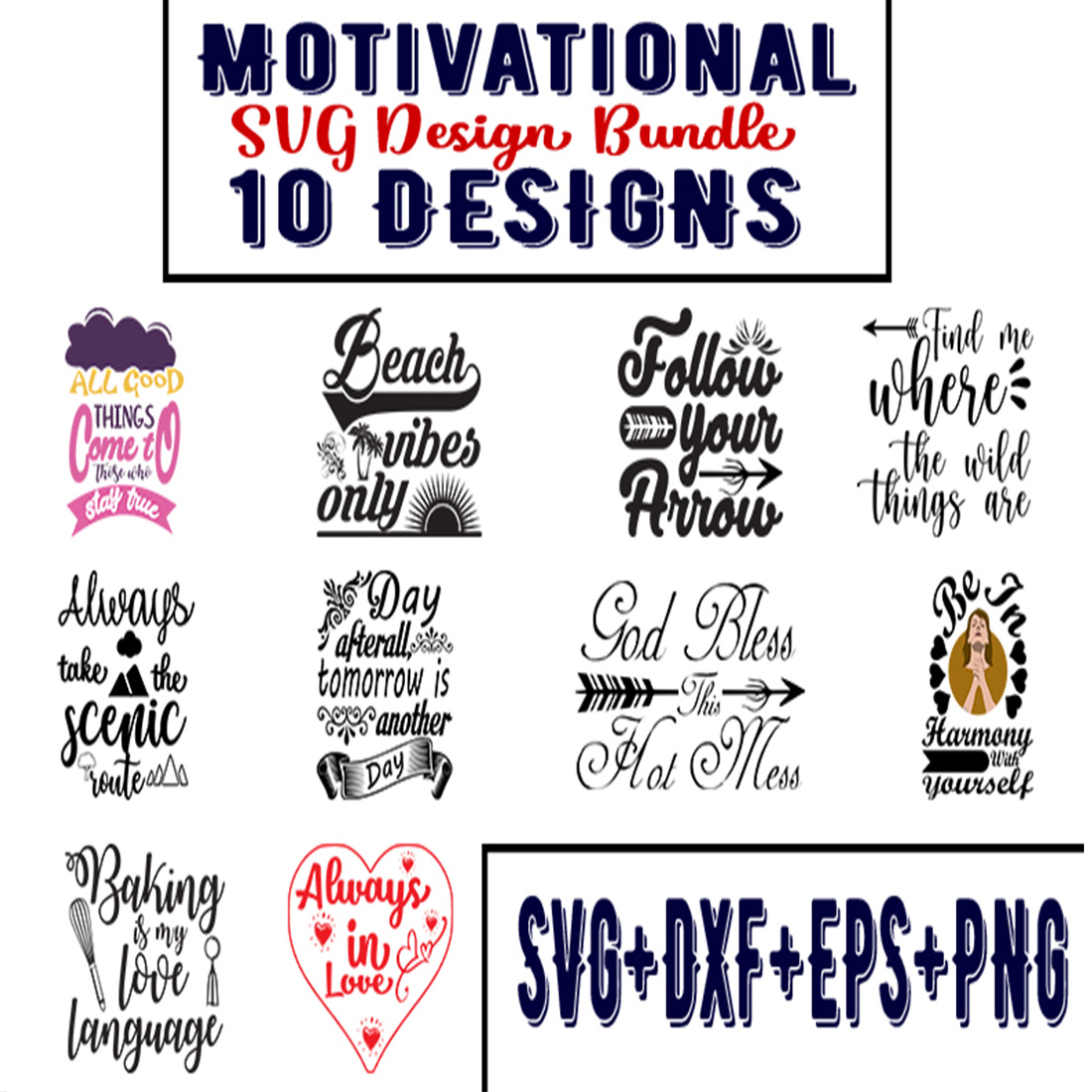 Motivational Quotes bundle 2 preview image.