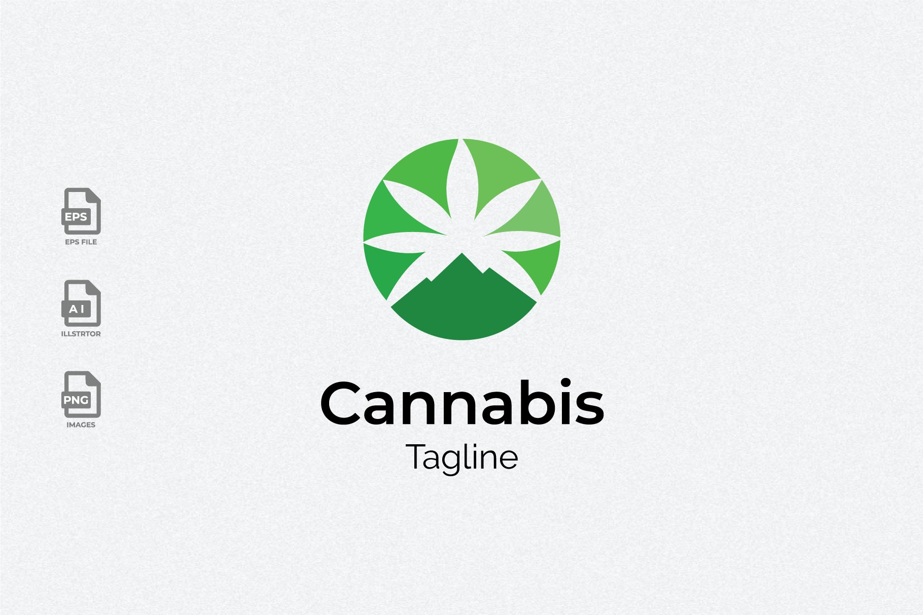 Mountain cannabis logo template cover image.