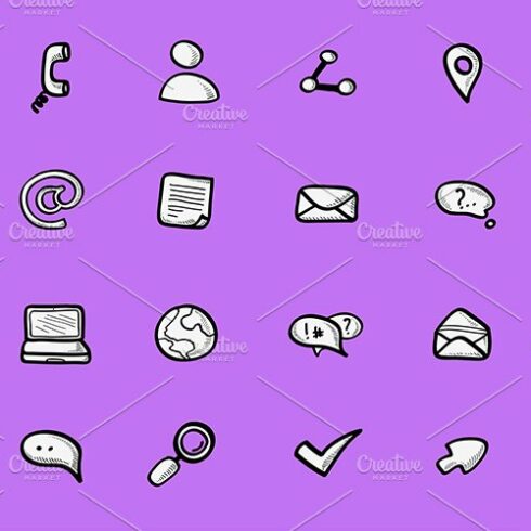 Icons collection of internet cover image.