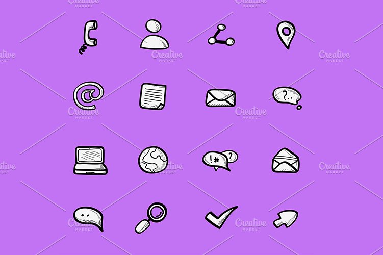 Icons collection of internet cover image.