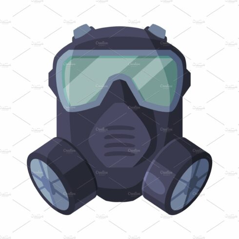 Gas Mask, Respirator with Glasses cover image.