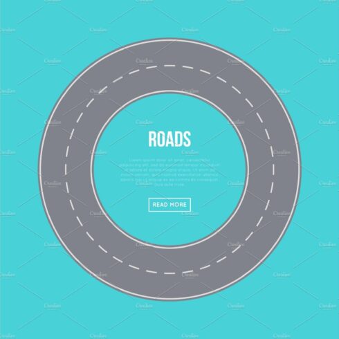 City traffic concept with road ring cover image.