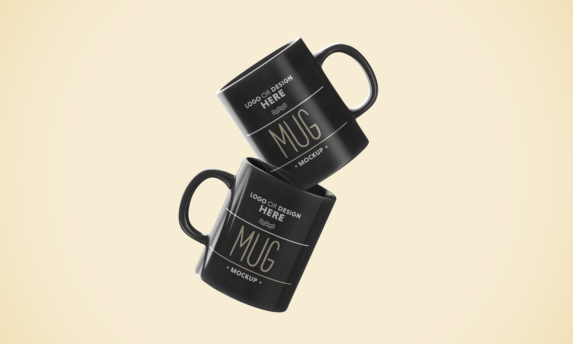 Black Ceramic Mug Mock-up cover image.