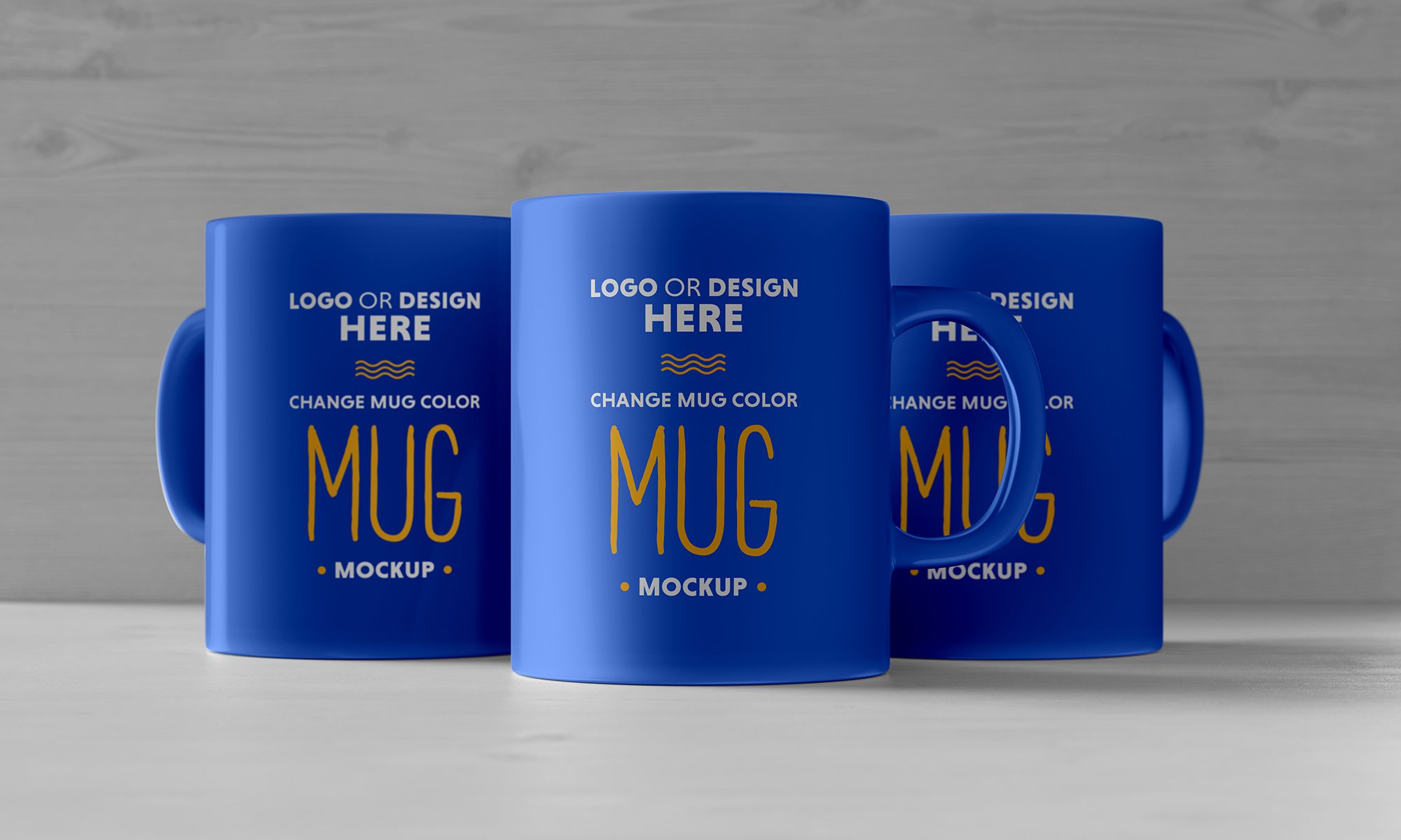 Blue Ceramic Coffee Mug Mockup cover image.