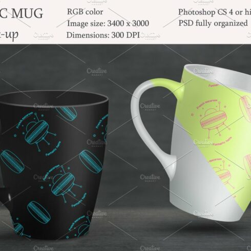 Ceramic mug mockup. Product mockup. cover image.