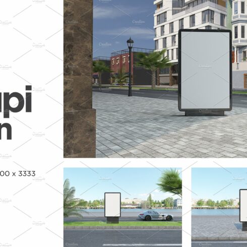 Mupi Sign Billboard Mockup Set Vol10 cover image.