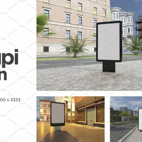 Mupi Sign Billboard Mockup Set Vol 6 cover image.