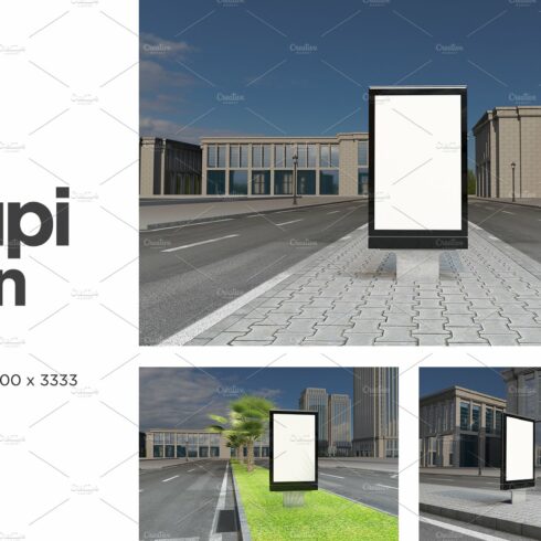 Mupi Sign Billboard Mockup Set Vol 3 cover image.