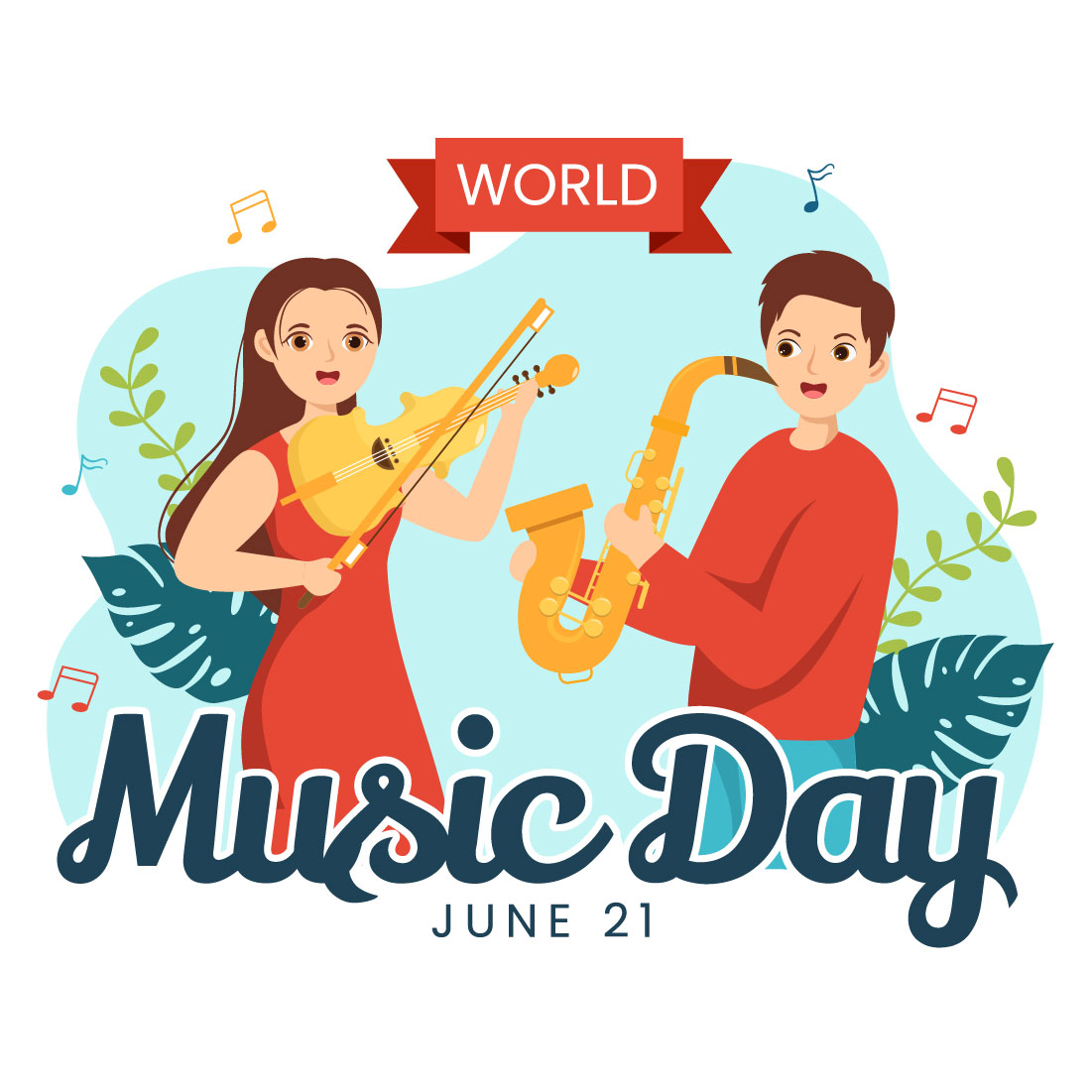 14 World Music Day Illustration preview image.