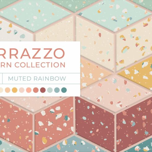 Muted Rainbow Terrazzo Patterns cover image.