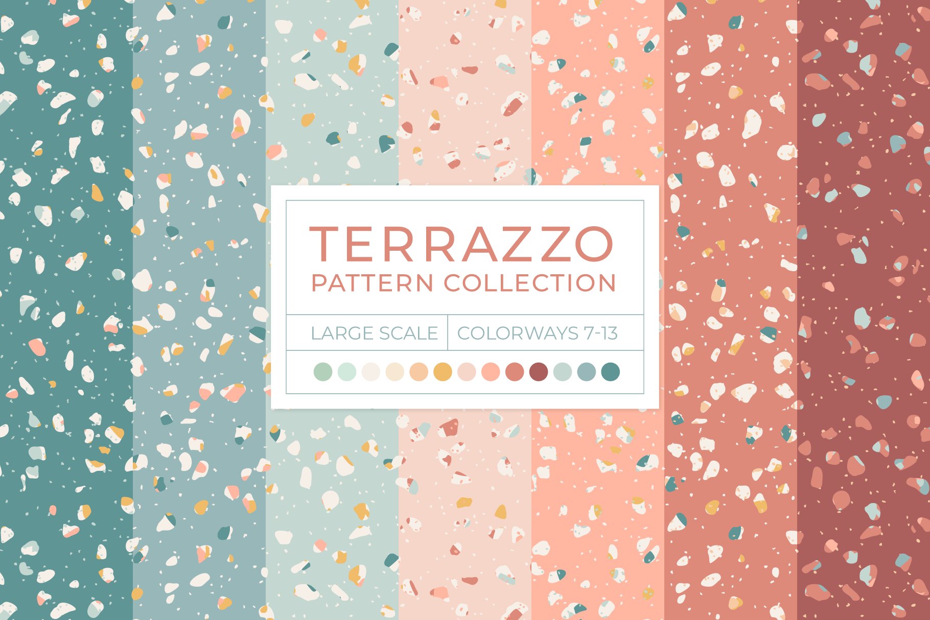 muted rainbow terrazzo 07 764