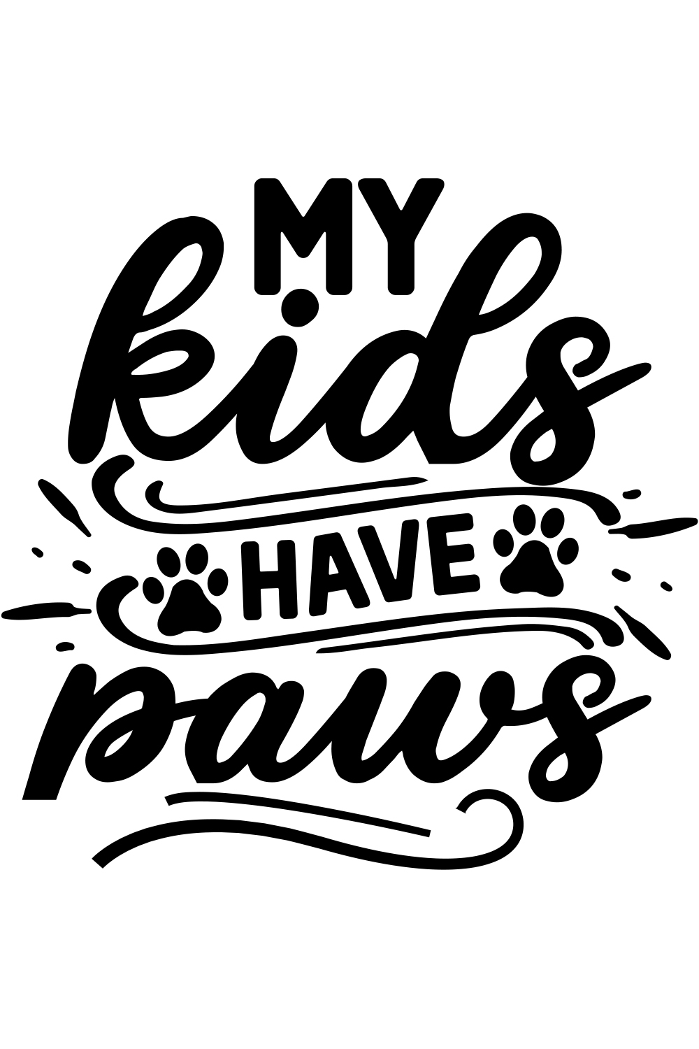 My kids have paws svg pinterest preview image.