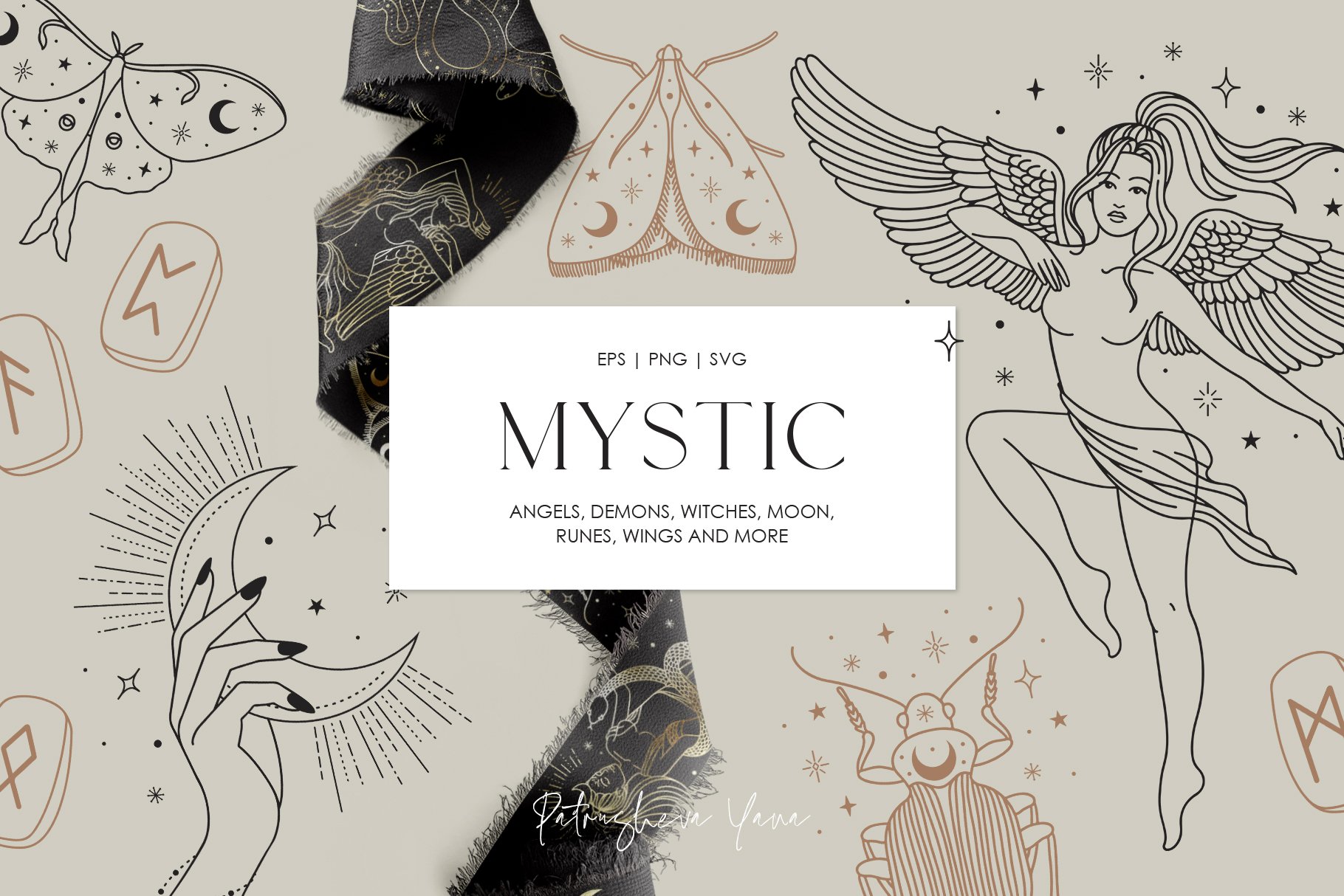 Mystic. Vector Set cover image.