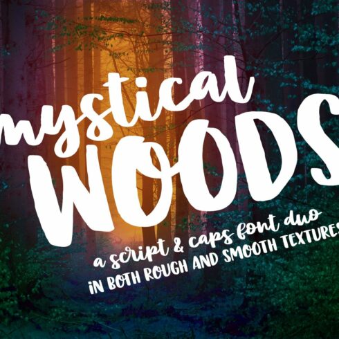 Mystical Woods: script and caps duo cover image.