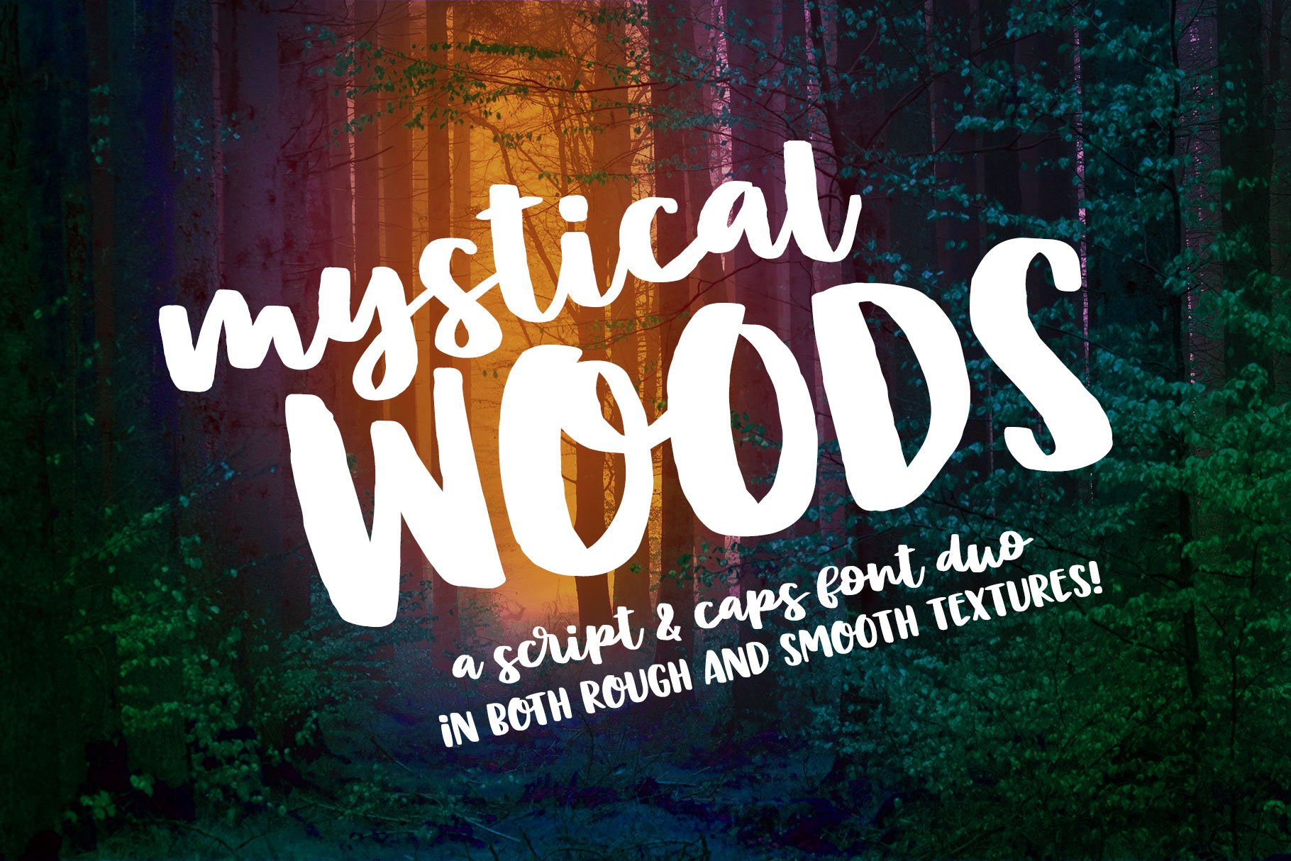 Mystical Woods: script and caps duo cover image.