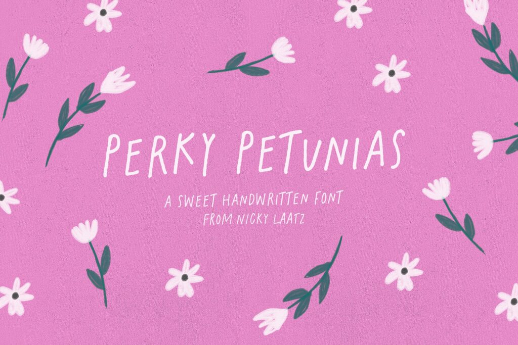 Perky Petunias Handwritten Font – MasterBundles