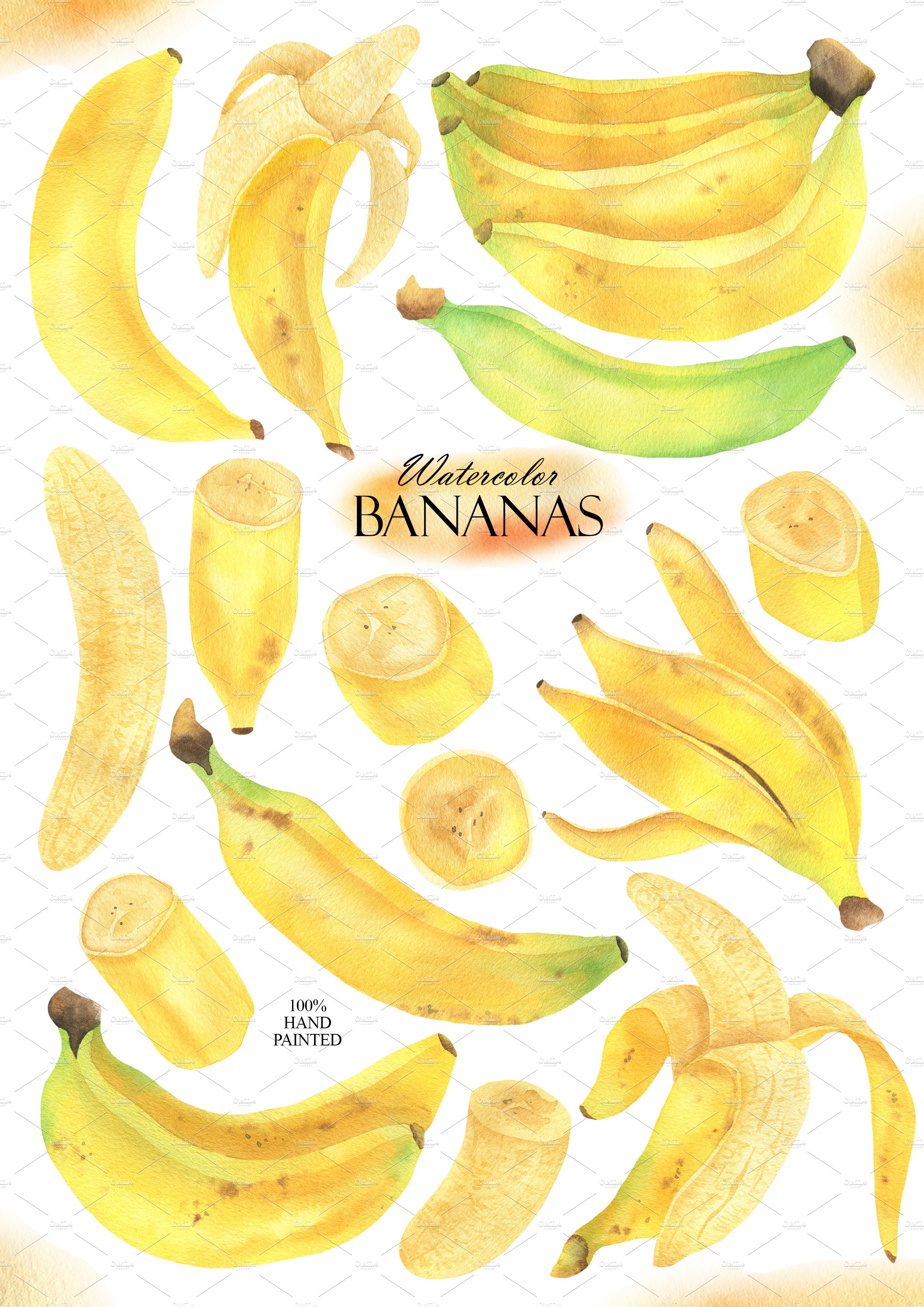 Watercolor Banana preview image.