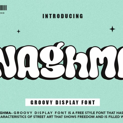 Naghma - Groovy Display Font cover image.