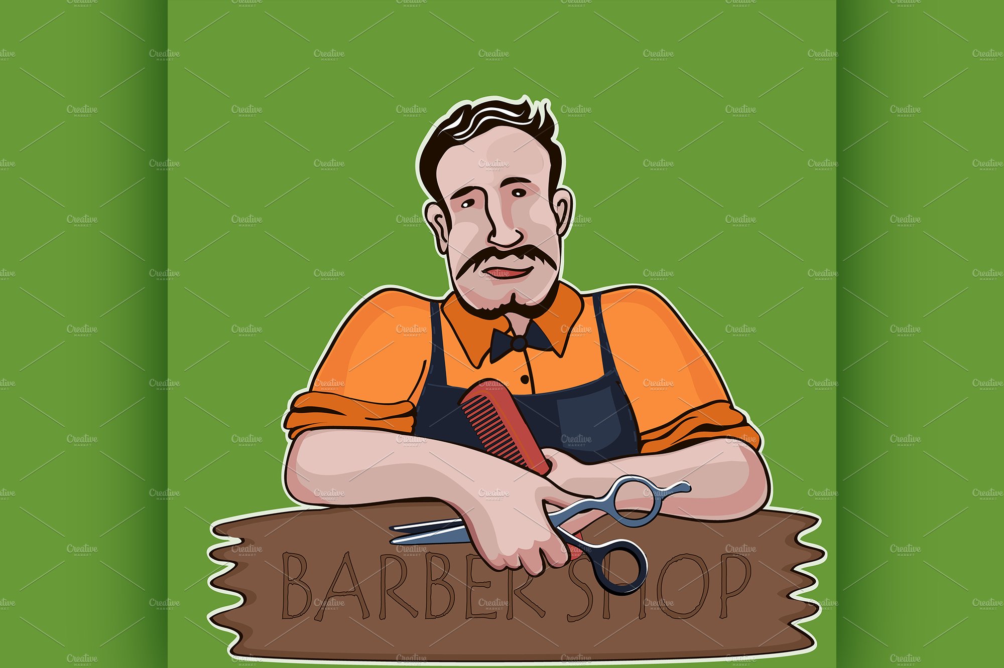 Hairstylist. Barber shop theme cover image.
