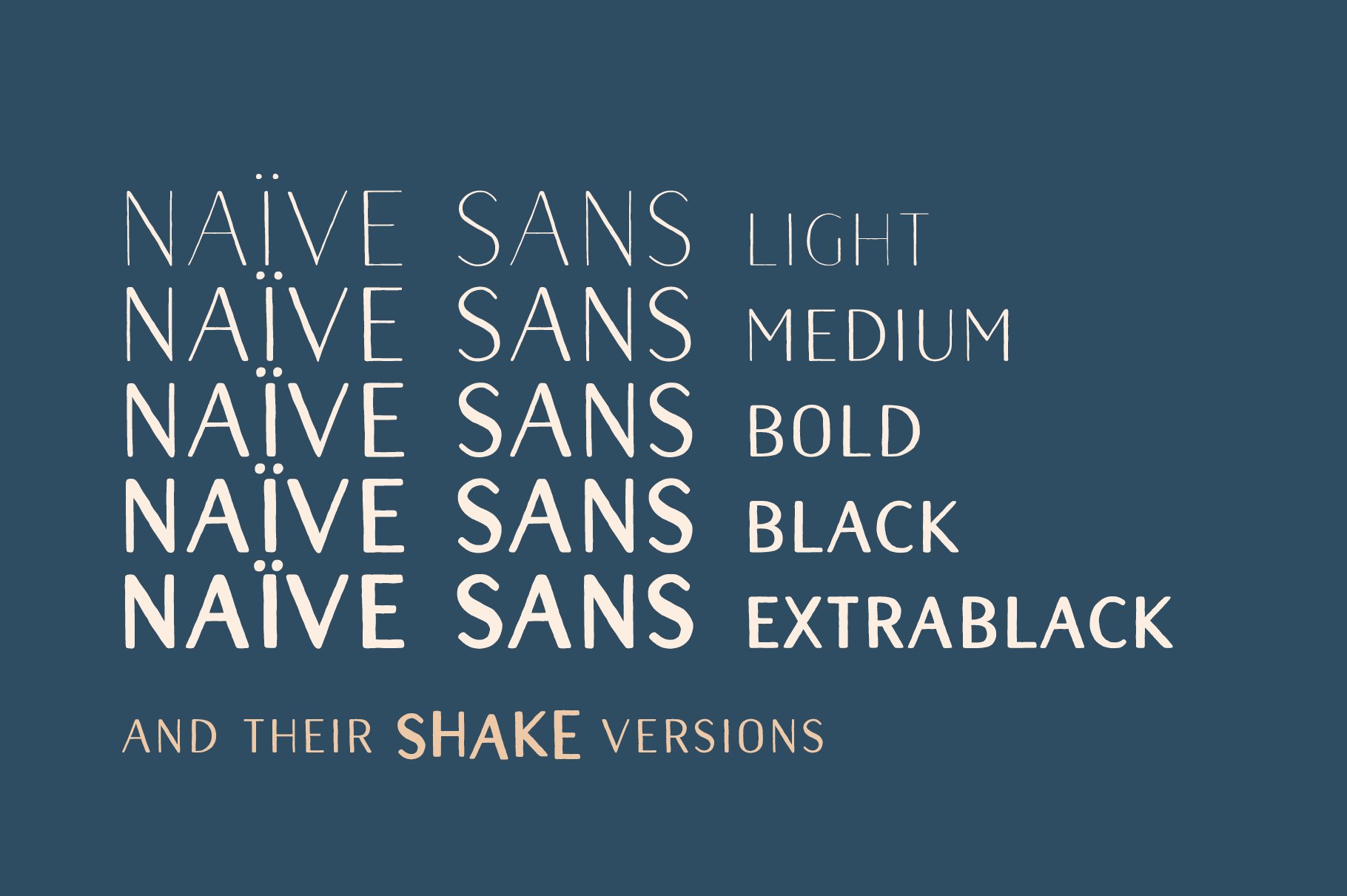 Naive Sans Font Collection preview image.