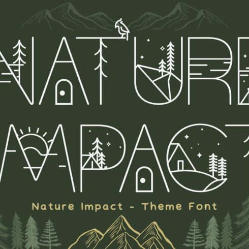 Nature Impact Font cover image.