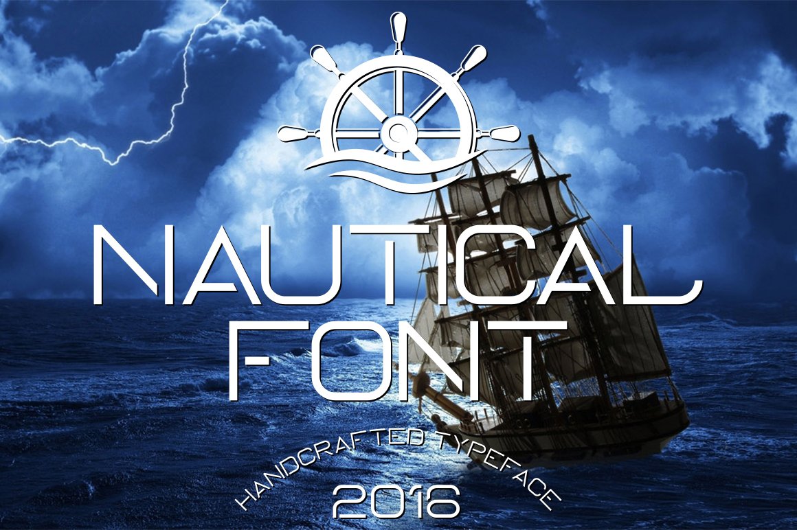 Nautical Typeface preview image.