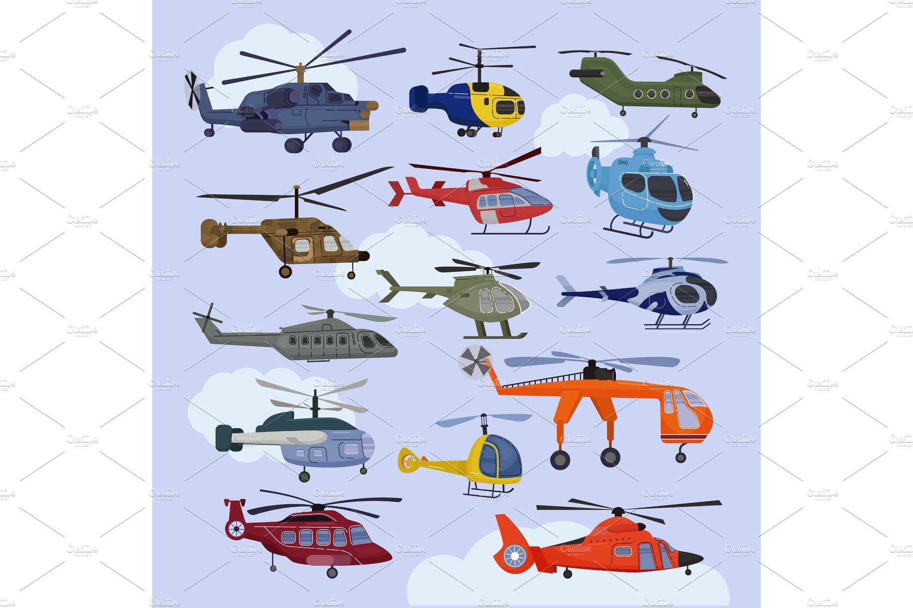 Helicopter vector copter aircraft cover image.