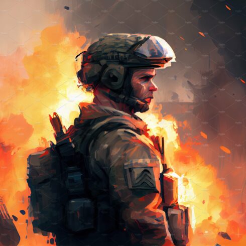 Soldiers on battlefield cover image.