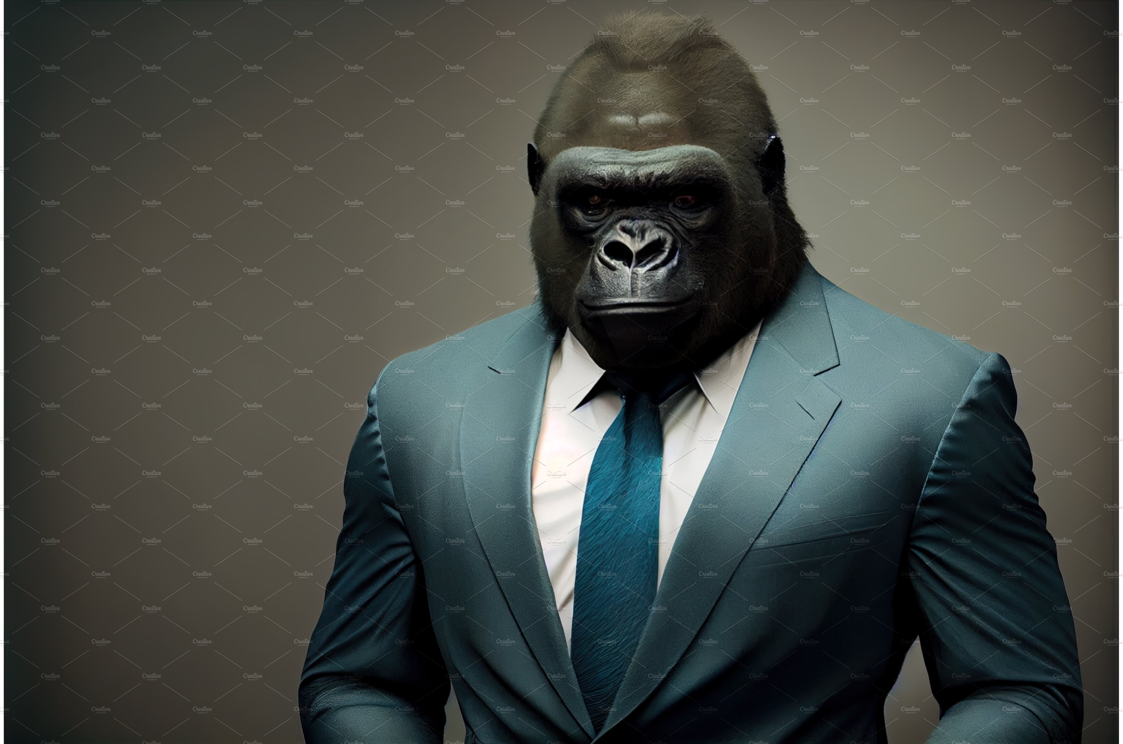 Gorilla in business suit cover image.