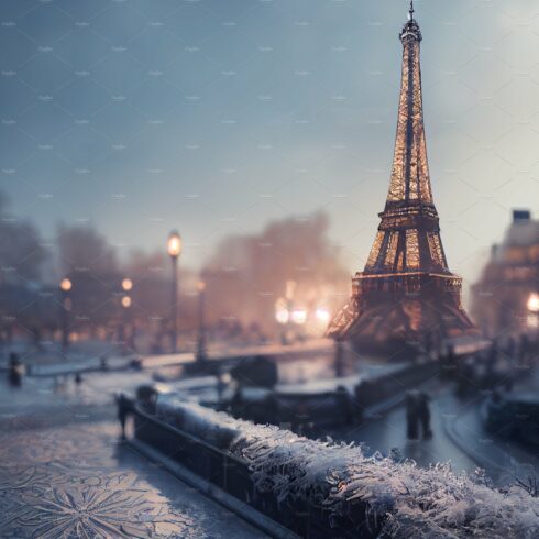 Cityscape of Paris at winter cover image.