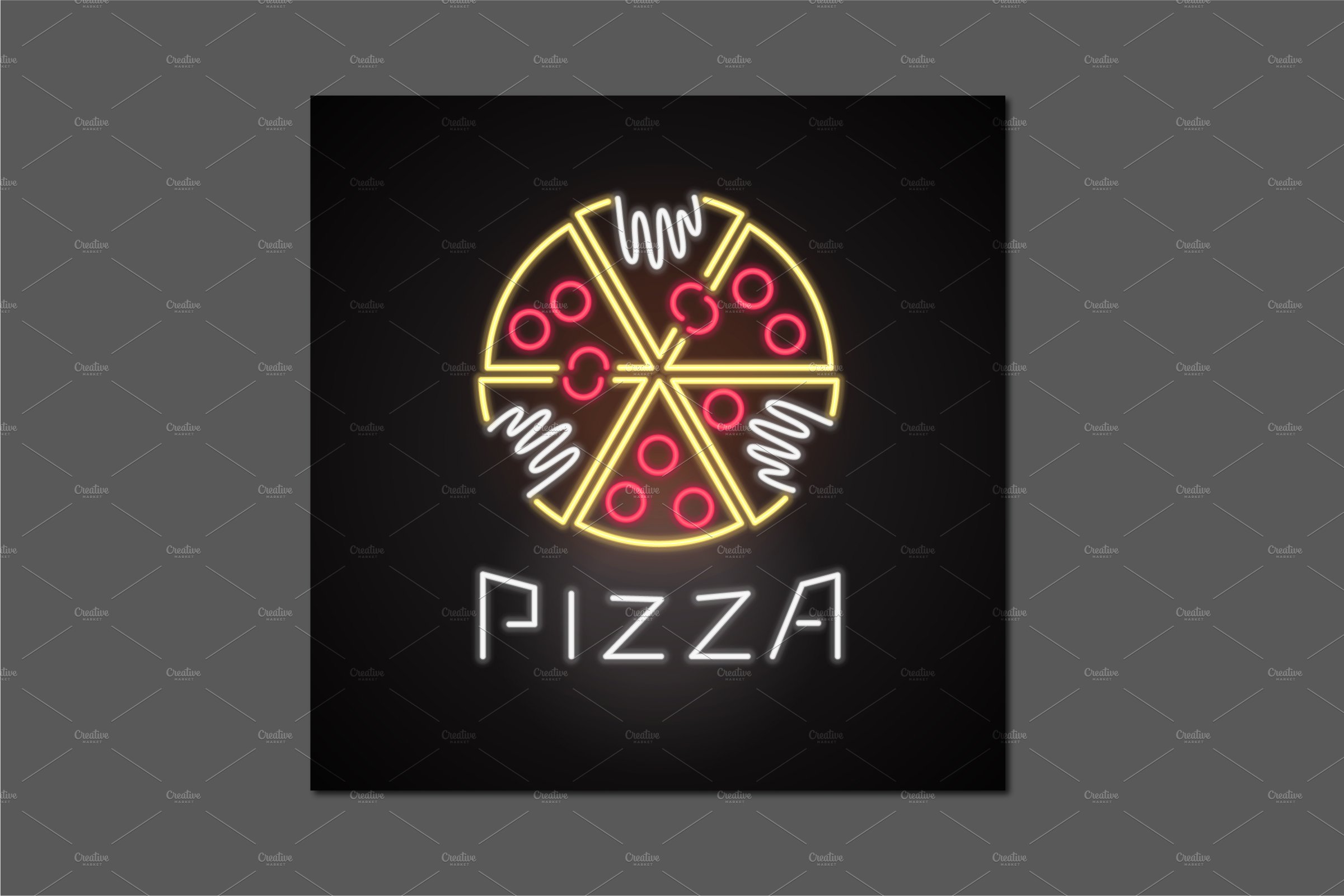 Vector logo for pizza cover image.
