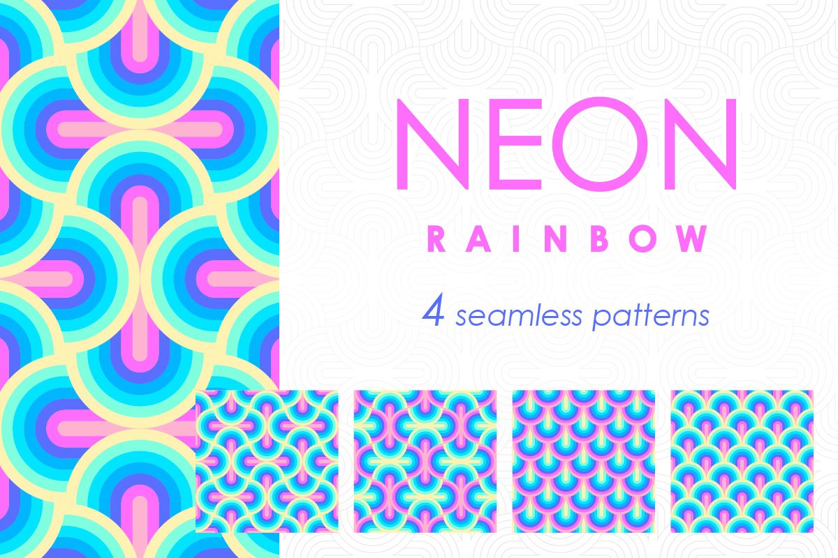 NEON RAINBOW patterns set cover image.