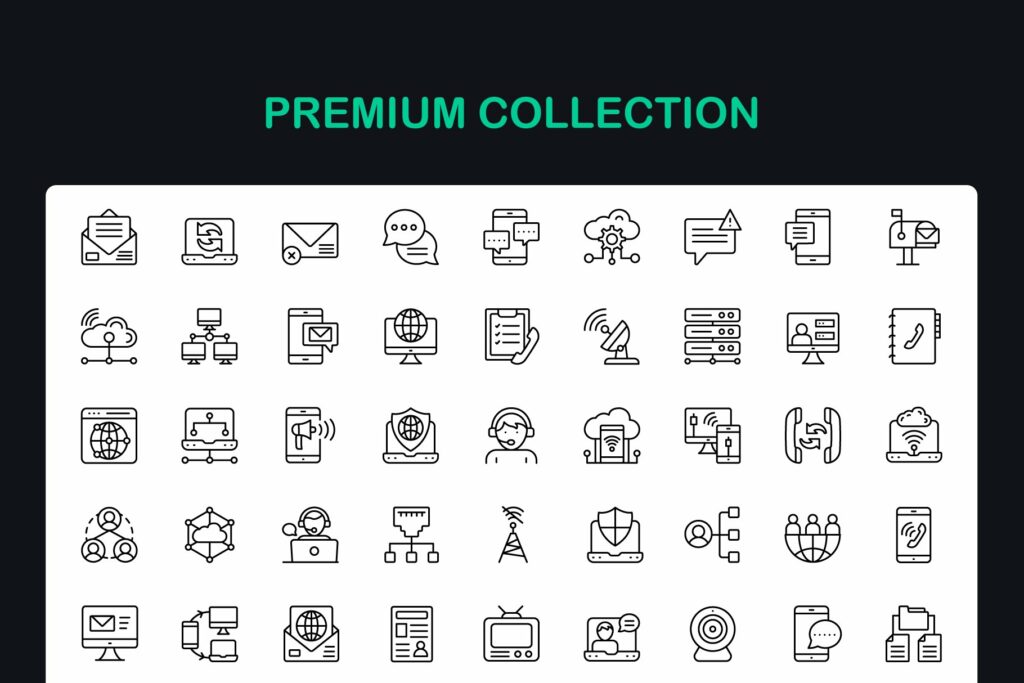 Network and Communication Icons – MasterBundles