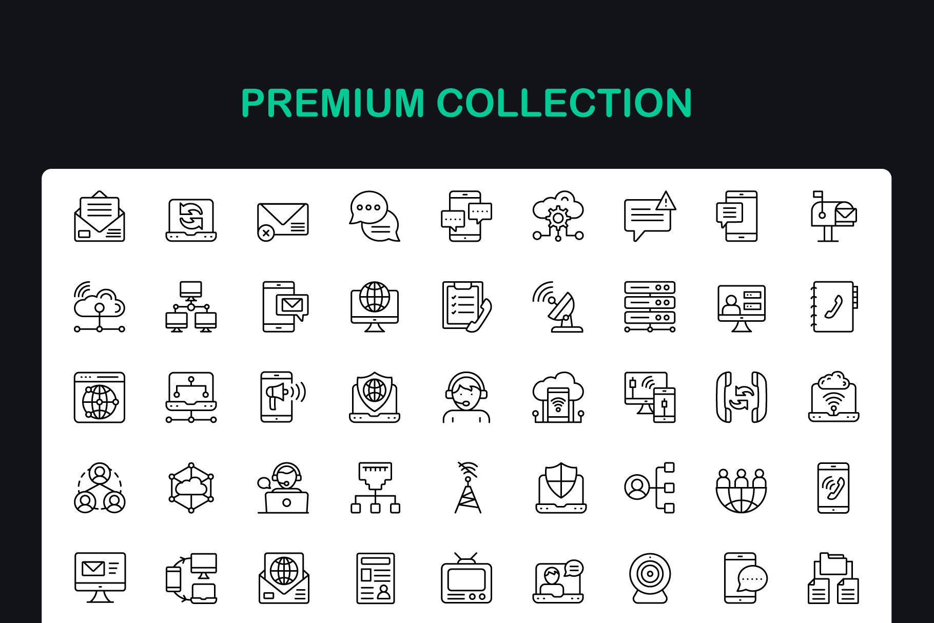 network and communication icons preview 4 835