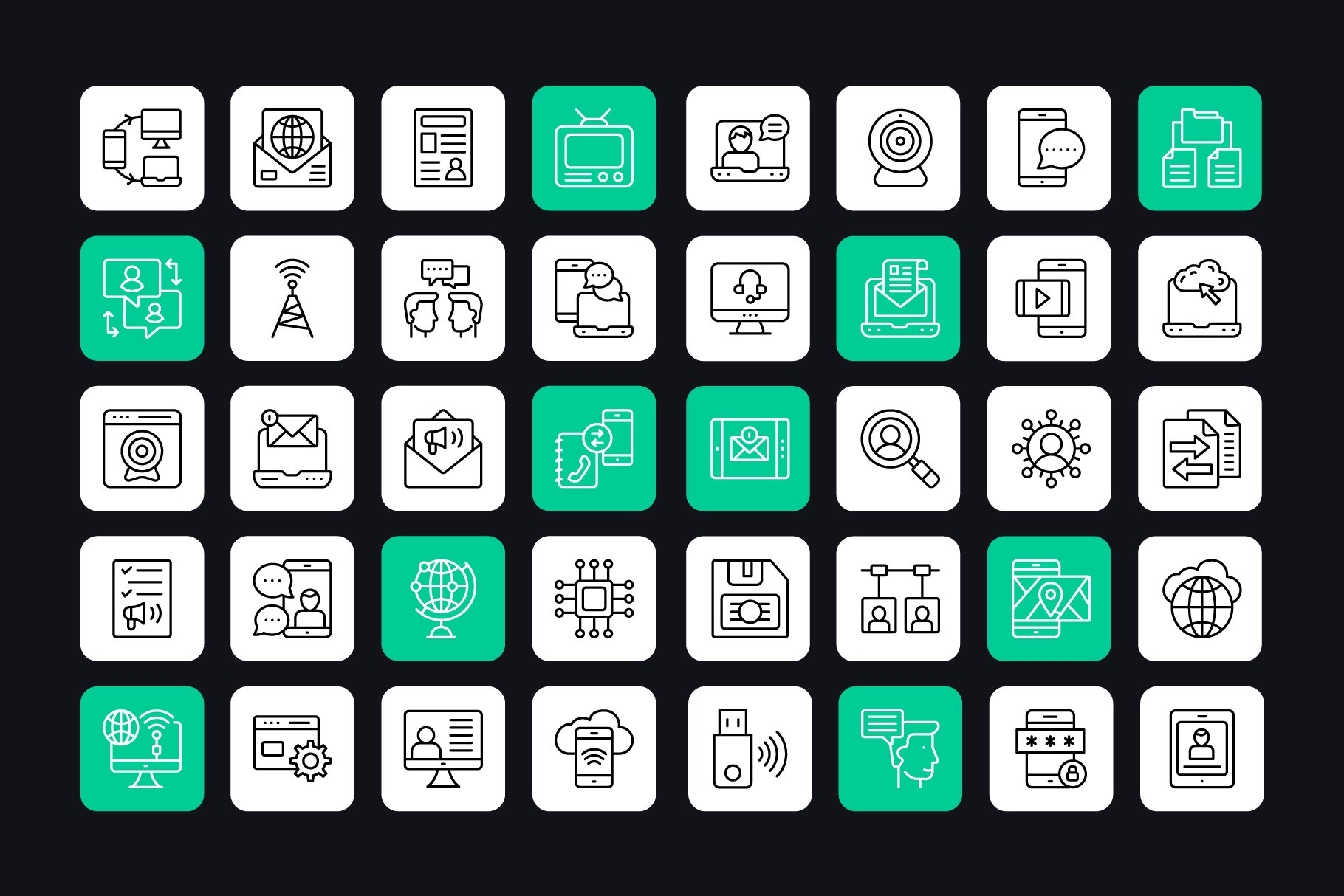 network and communication icons preview 5 461
