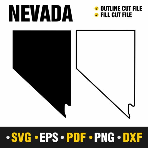Nevada SVG, PNG, PDF, EPS & DXF cover image.