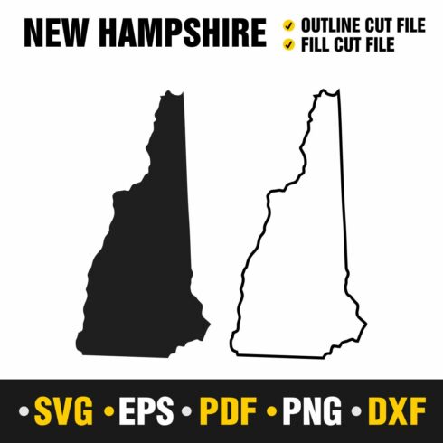 New Hampshire SVG, PNG, PDF, EPS & DXF cover image.