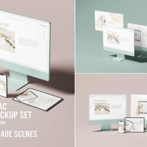 New iMac Website Mockup Set cover image.