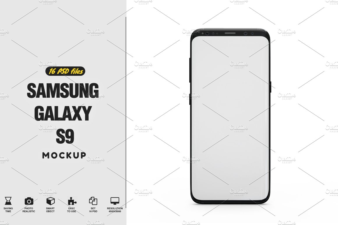Samsung Galaxy S9 App Mockup cover image.