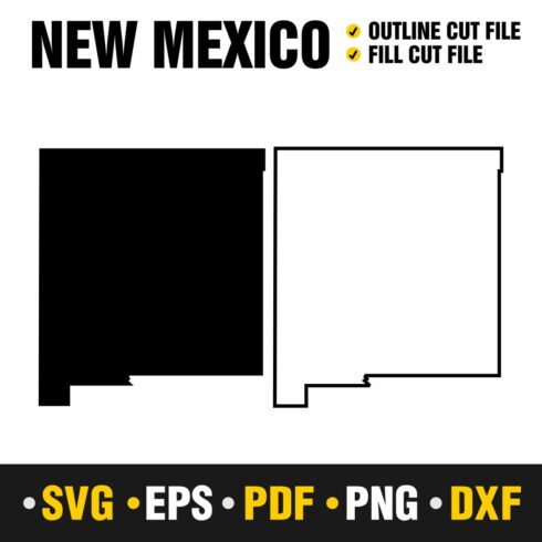 New Mexico SVG, PNG, PDF, EPS & DXF cover image.